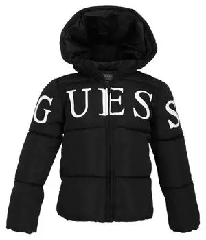 Куртка детская Guess с белой надписью, черный