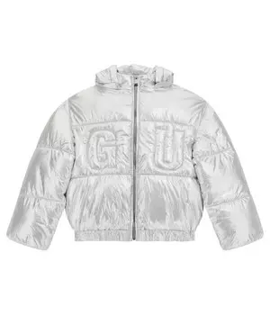 Куртка детская Guess с вышитым логотипом, серебряный