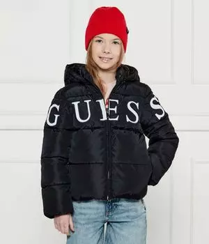 Куртка детская Guess утепленная с логотипом бренда, черный