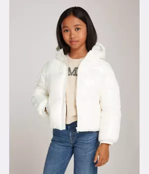 Куртка детская Tommy Hilfiger из переработанного нейлона, белый