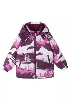 Куртка детская зимняя Reima Reimatec Maunu с рисунком, фиолетовый / белый