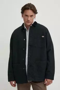 Куртка Dickies Duck с высоким ворсом из флисовой ткани для работы, черный