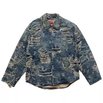 Куртка Diesel Distressed Denim Jacket 'Blue', синий