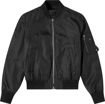 Куртка Dior Embroidered Logo Bomber Jacket 'Black', черный