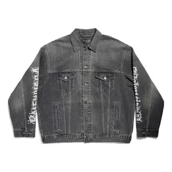 Куртка diy metal large fit jacket 'black' Balenciaga, черный
