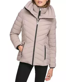 Куртка DKNY Bib-Front Stretch Packable, цвет Thistle