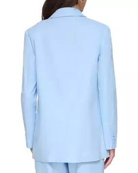 Куртка DKNY Long Sleeve Linen One-Button Jacket, цвет Frosting Blue