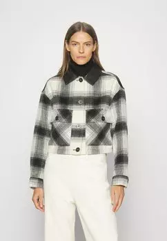 Куртка DKNY ОТДЕЛКА КЛЕТА, цвет black/ivory