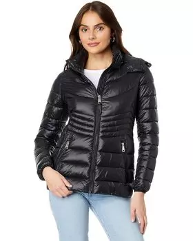 Куртка DKNY Short Hooded Packable, черный