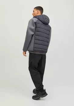Куртка для активного отдыха Jack & Jones JCODUST HYBRID JACKET, асфальт/светло-серый