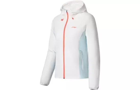 Куртка для бега из коллекции Women's Standard White Aqua Blue Lining