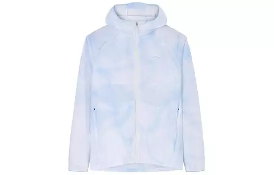 Куртка для бега женская Water Cloud Blue / Full Of Prints Anta