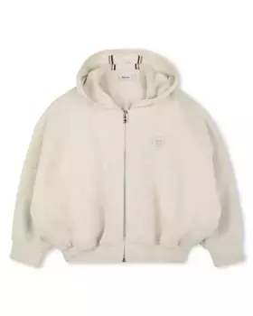 Куртка для девочек с капюшоном и застежкой-молнией BOSS Kidswear, цвет Crudo