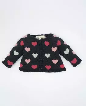 Куртка для девочки черная с сердечками Fina Ejerique, черный