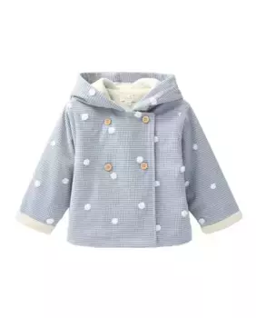 Куртка для девочки с капюшоном и застежкой на пуговицы Dadati, голубой