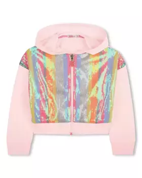 Куртка для девочки с капюшоном и застежкой-молнией Billieblush, розовый