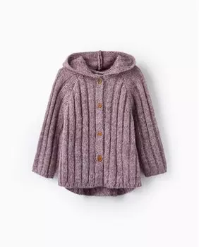 Куртка для девочки с капюшоном и застежкой на пуговицы Zippy, сиреневый