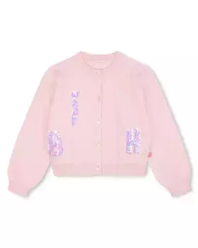 Куртка для девочки с круглым вырезом и застежкой-молнией Billieblush, розовый