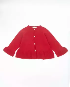 Куртка для девочки с рюшами и застежкой на пуговицы Fina Ejerique, красный