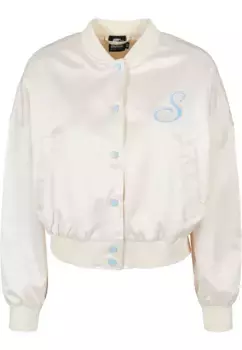 Куртка для колледжа Starter Black Label "Женская женская атласная куртка для колледжа Starter Black Label " (1 шт.), с капюшоном, белый