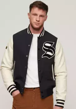 Куртка для колледжа Superdry "SD-MASCOT VARSITY BOMBER", черный