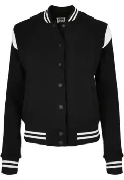 Куртка для колледжа URBAN CLASSICS " Urban Classics Women's Ladies Organic Inset College Sweat Jacket" (1 шт.), без капюшона, белый