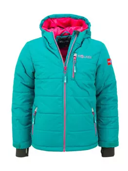 Куртка для лыж и сноуборда Trollkids Skijacke / Winterjacke Hemsedal, цвет Smaragdgrn/Rubinrot