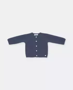 Куртка для мальчика из трикотажа темно-синего цвета Martn Aranda