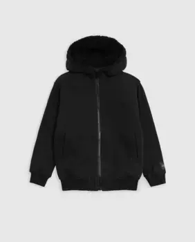 Куртка для мальчика на молнии и капюшоне IKKS, черный