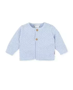 Куртка для мальчика небесно-голубого цвета с застежкой спереди на пуговицы Tutto Piccolo, светло-синий