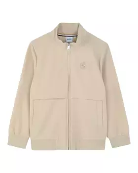 Куртка для мальчика с длинными рукавами натурального цвета BOSS Kidswear, бежевый