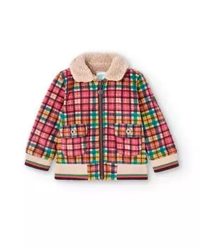Куртка для мальчика с капюшоном и клетчатым принтом Boboli, мультиколор