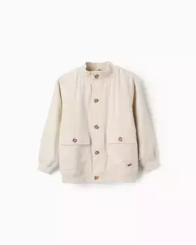 Куртка для мальчика с пуговицами и карманами Zippy, бежевый