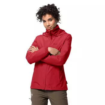 Куртка Jack Wolfskin Stormy Point водонепроницаемая, красный