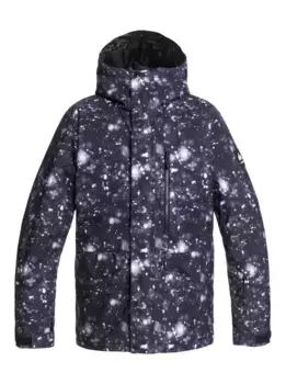 Куртка для сноуборда Quiksilver "Mission Printed", цвет True Black Woolflakes