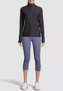 Куртка для тренировок для бега, воротник стойка, отверстия для большого пальца, для женщин ALEX, цвет Black Beauty