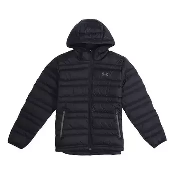 Куртка down hooded winter jacket 'black' Under Armour, черный