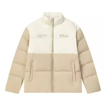 Куртка down jacket 'beige white' Fila, бежевый