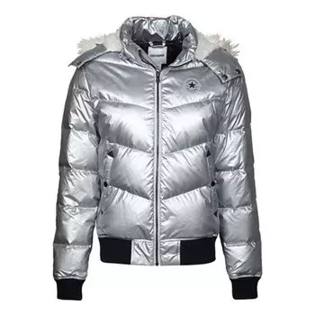 Куртка down jacket 'silver' Converse, серебряный