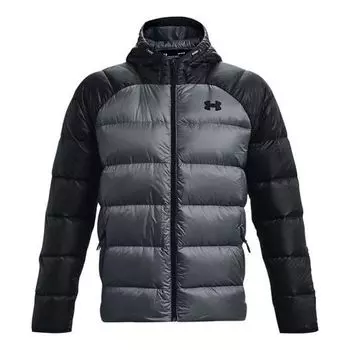 Куртка down puffer jacket 'black grey' Under Armour, черный