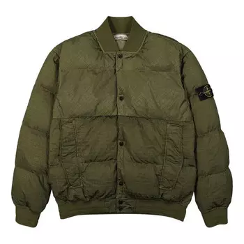 Куртка down puffer jacket 'olive' Stone Island, зеленый