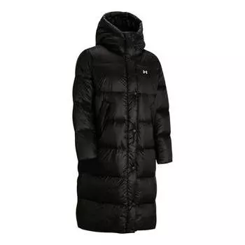 Куртка down puffer parka 'black' Under Armour, черный