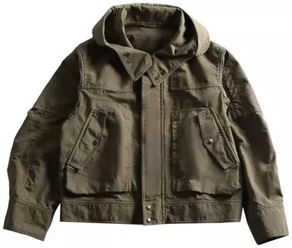 Куртка Dries Van Noten Hooded Army Zip-Up Jacket 'Dust', коричневый