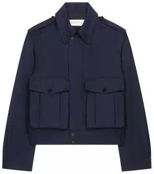 Куртка Dries Van Noten Reg Fit Cropped Jacket 'Navy', синий