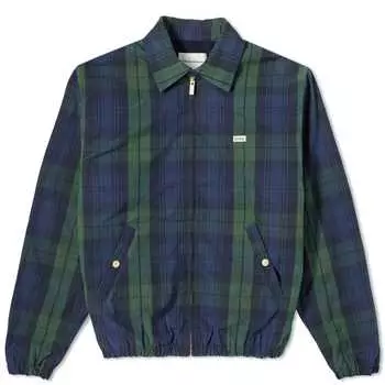 Куртка Drle De Monsieur Tartan Logo Harrington, зеленый