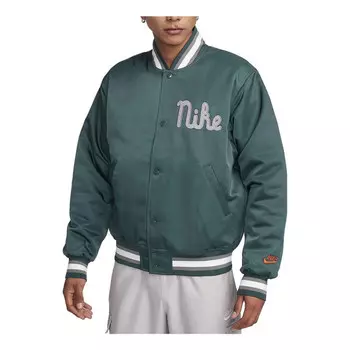 Куртка dugout loose satin jacket 'green' Nike, мультиколор