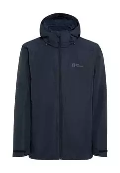 Куртка двойная Moorberg 3в1, непромокаемая, дышащая, мужская Jack Wolfskin, цвет Night Blue