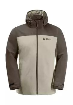 Куртка двойная "Таубенберг", непромокаемая, дышащая, мужская Jack Wolfskin, цвет A0029 Seal