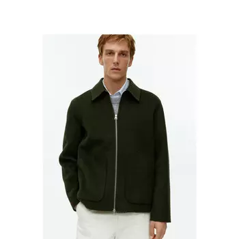 Куртка двусторонняя Arket на молнии, темно-зеленый