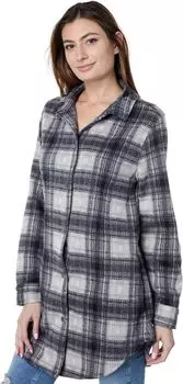 Куртка Dylan by True Grit Jack Plaid Shirt Jacket with Cozy Lining, черный